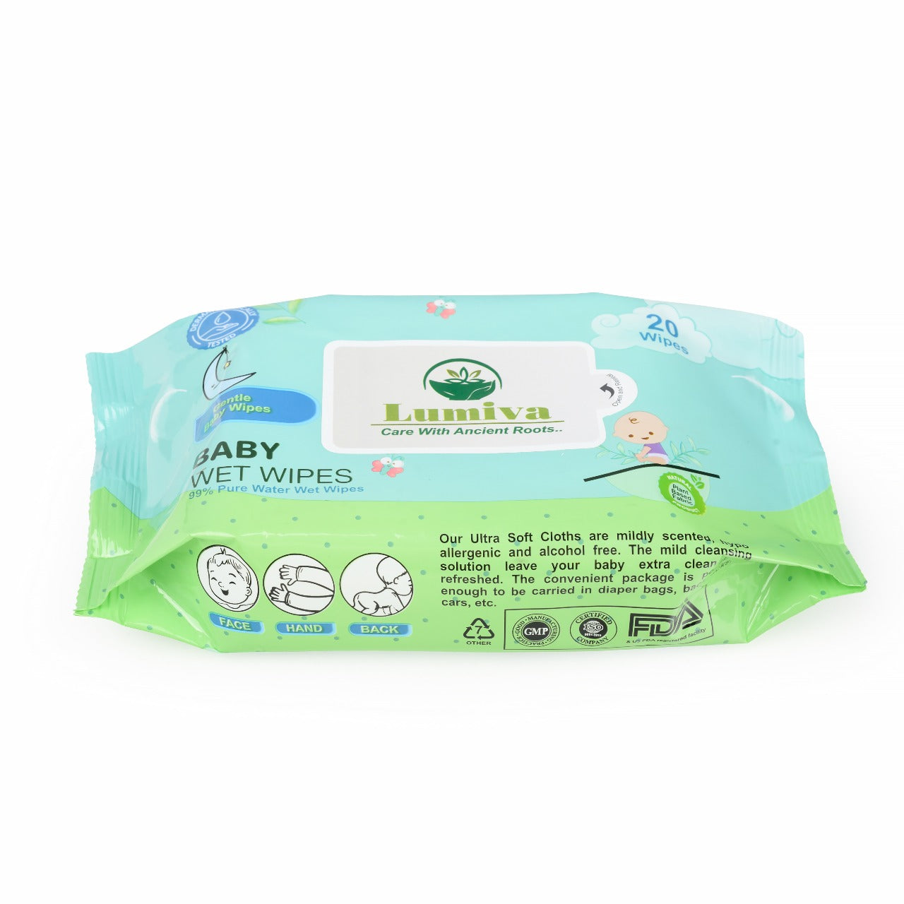 Lumiva Baby Wet Wipes ( 20 Pack x 4 )
