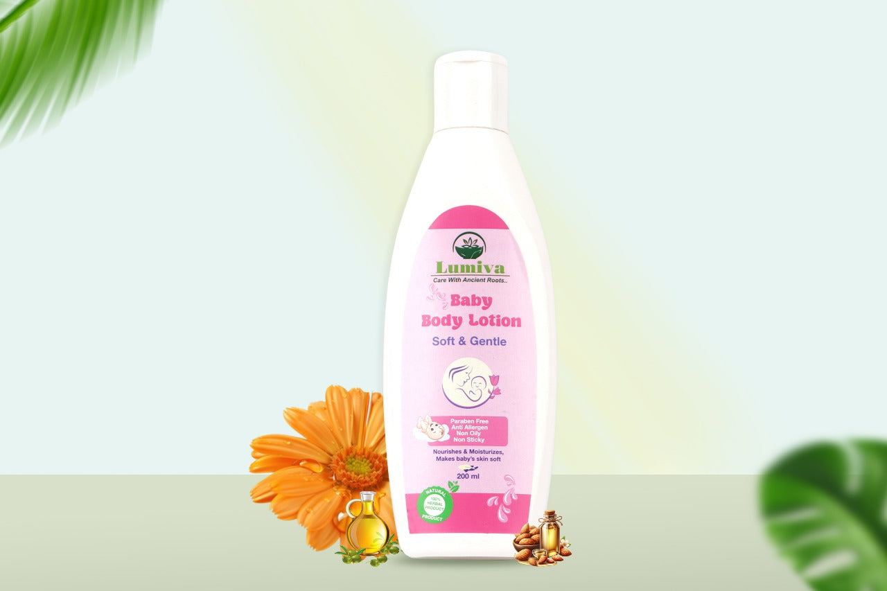 Lumiva baby body lotion bottle