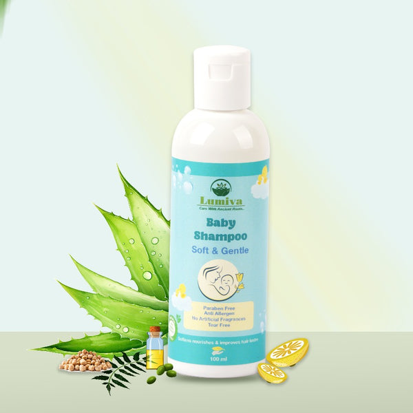 Lumiva Baby Shampoo Tear-Free Gentle Hair Cleanser for Babies