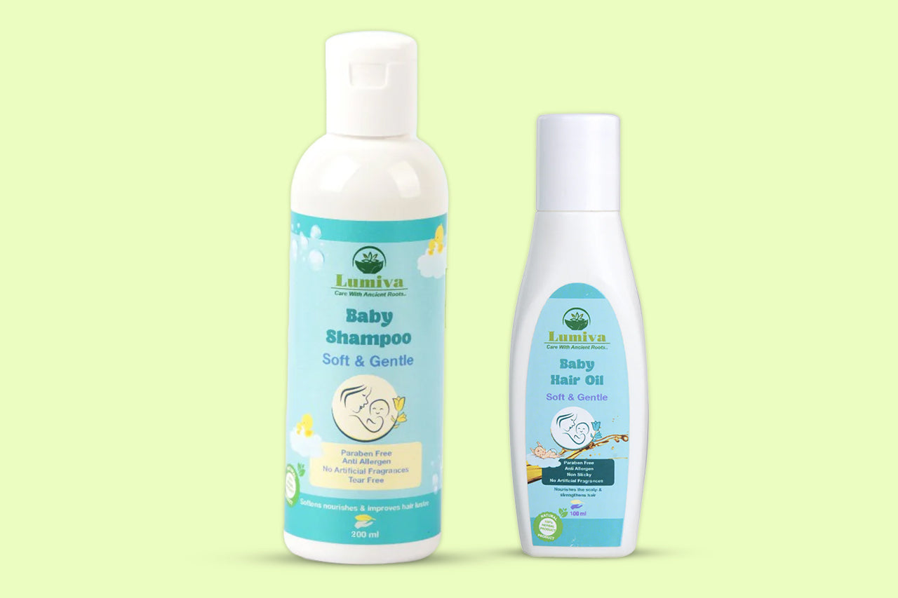 Lumiva Baby Shampoo ( 200ml) + Lumiva Baby Hair Oil ( 100ml )